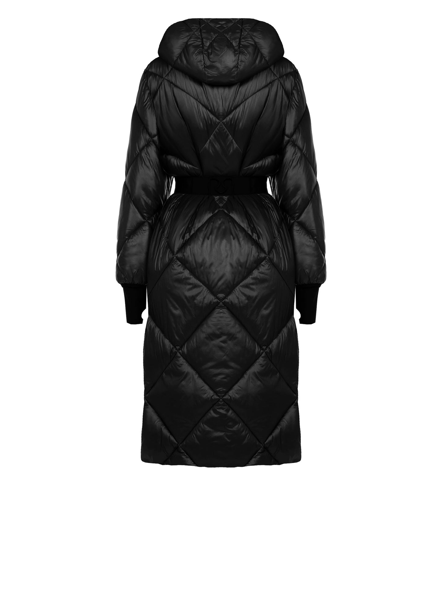 Long Puffer Coat with Arm Warmers