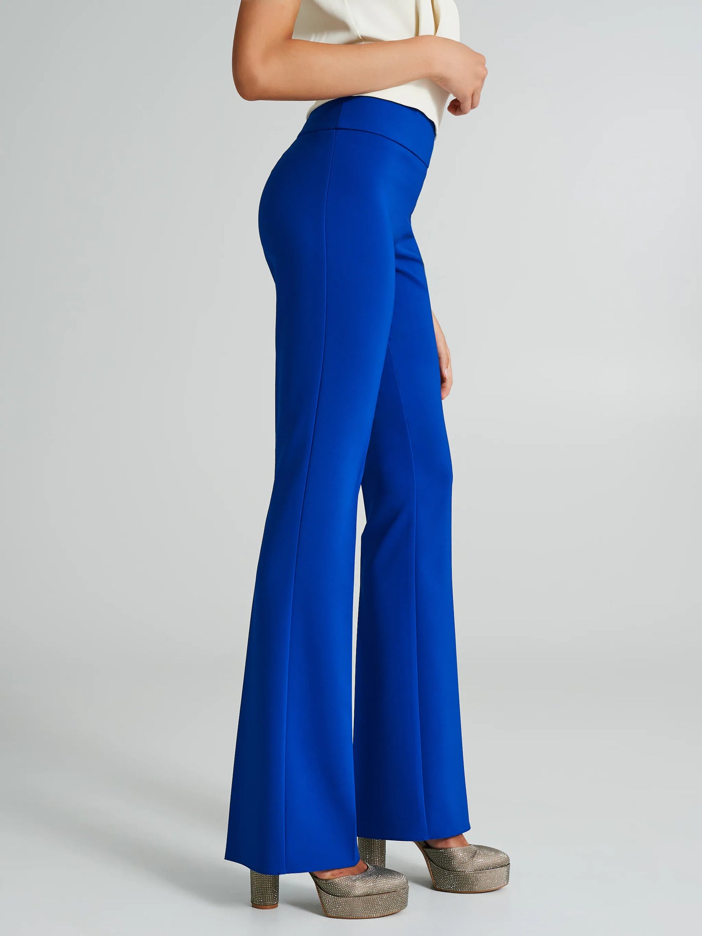 Palazzo trousers in flowy fabric