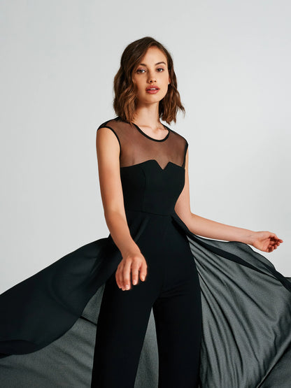 Jumpsuit with train