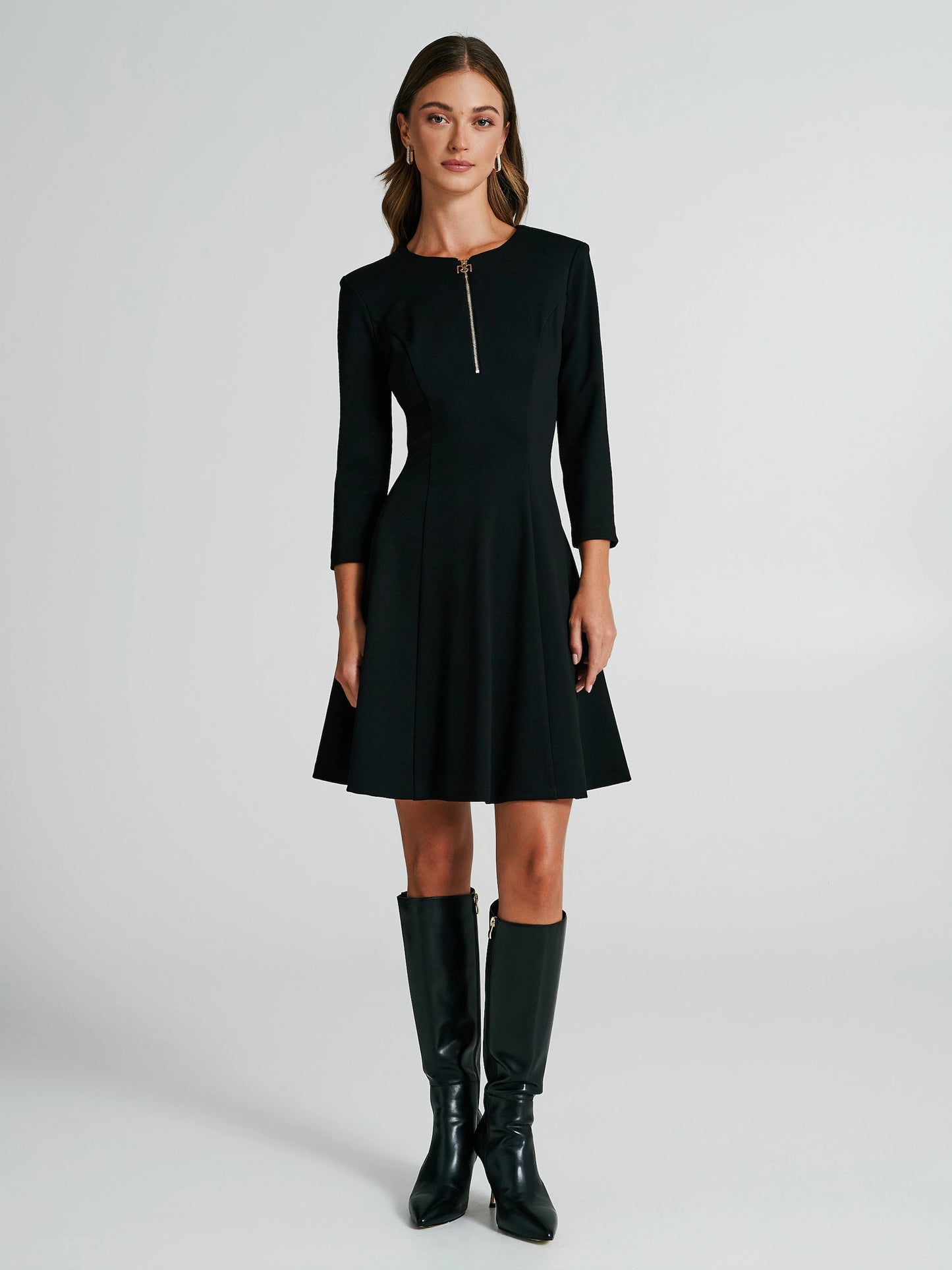 A-line dress with zip