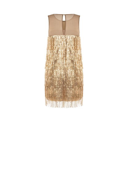 Tulle Dress with Fringe and Sequins
