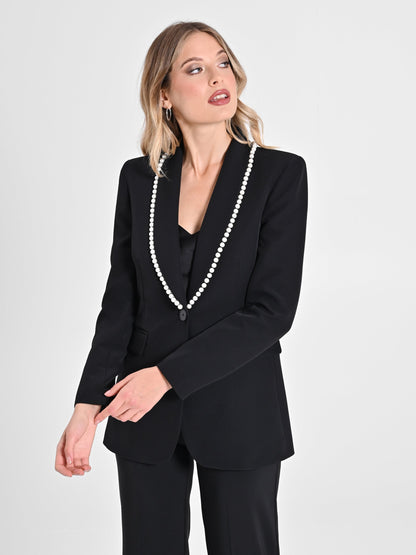 Blazer with Pearls