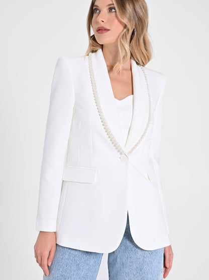 Blazer with Pearls