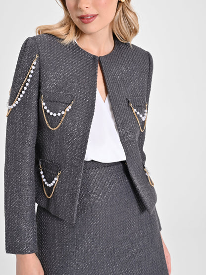 Veste courte en tweed