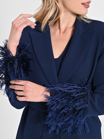 Lurex Feather Jacket