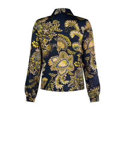 Satin Cashmere Print Shirt