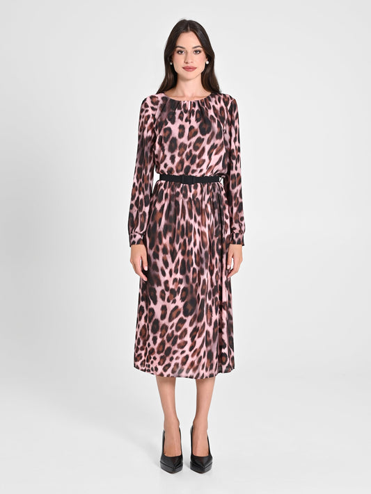 Pink Animal Print Dress