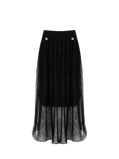 Sheered Midi Skirt