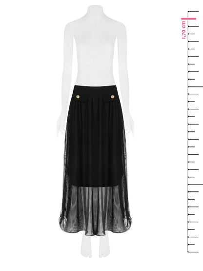 Sheered Midi Skirt