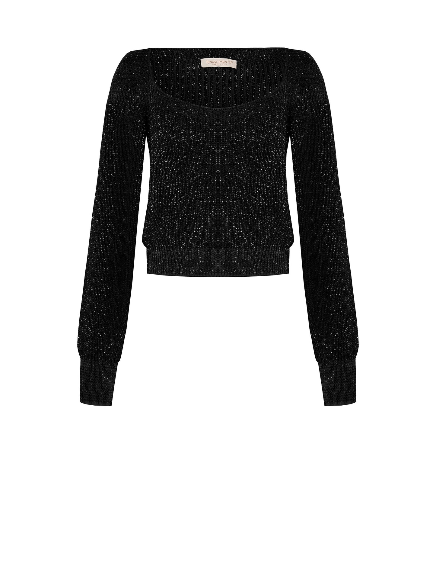 Wide-Neck Lurex Sweater